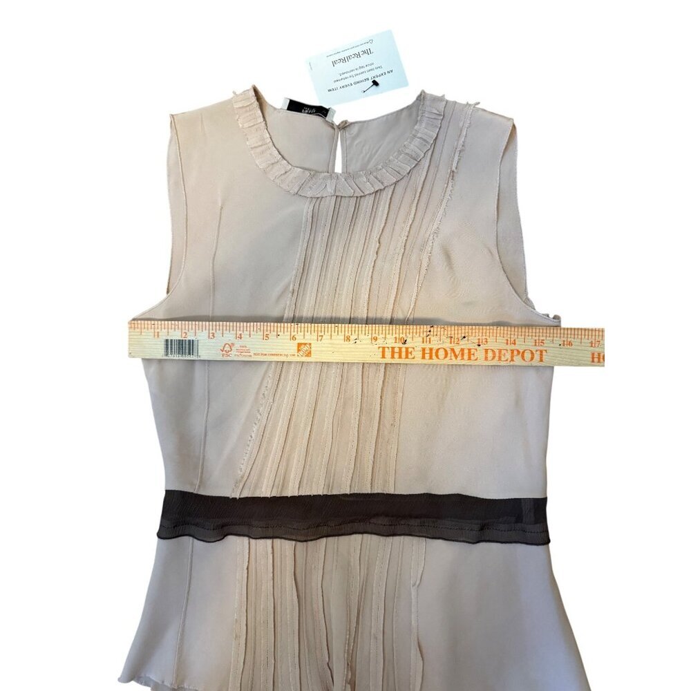Prada Womens Opaline Satin 2 Piece Set Skirt Sleeveless Size 40 Made In Italy Bl - Picture 5 of 16